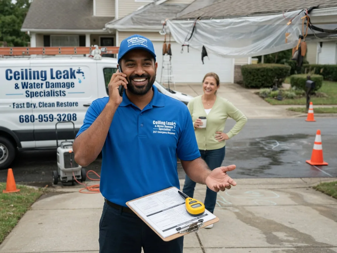 Ceiling Leak Cleanup Spencerville, IN FAQs